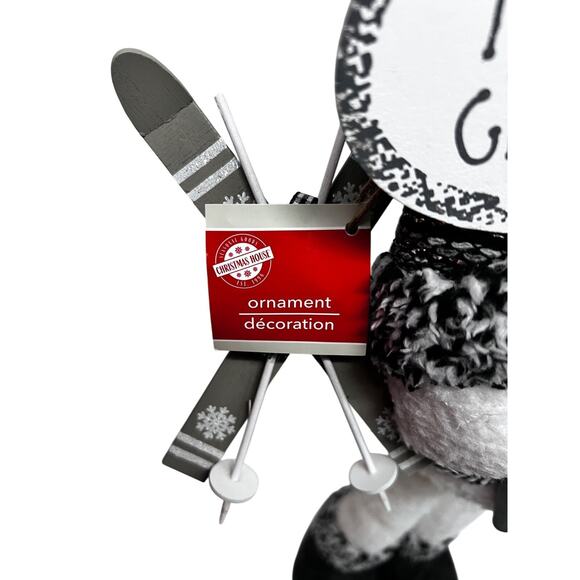 Christmas House Standing Skiing Snowman Merry Christmas Figure Decoration New - Picture 13 of 13